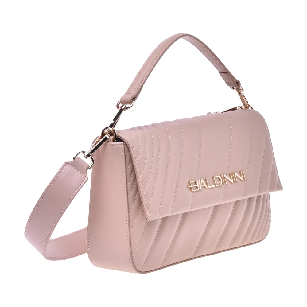 Baldinini Shoulder bag in nude quilted leather Beige Dames