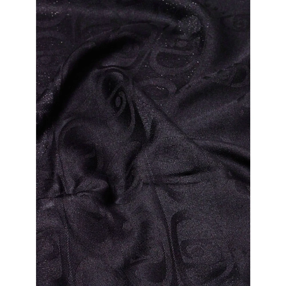 Liu Jo Jacquard Monogram Sjaal Black Dames