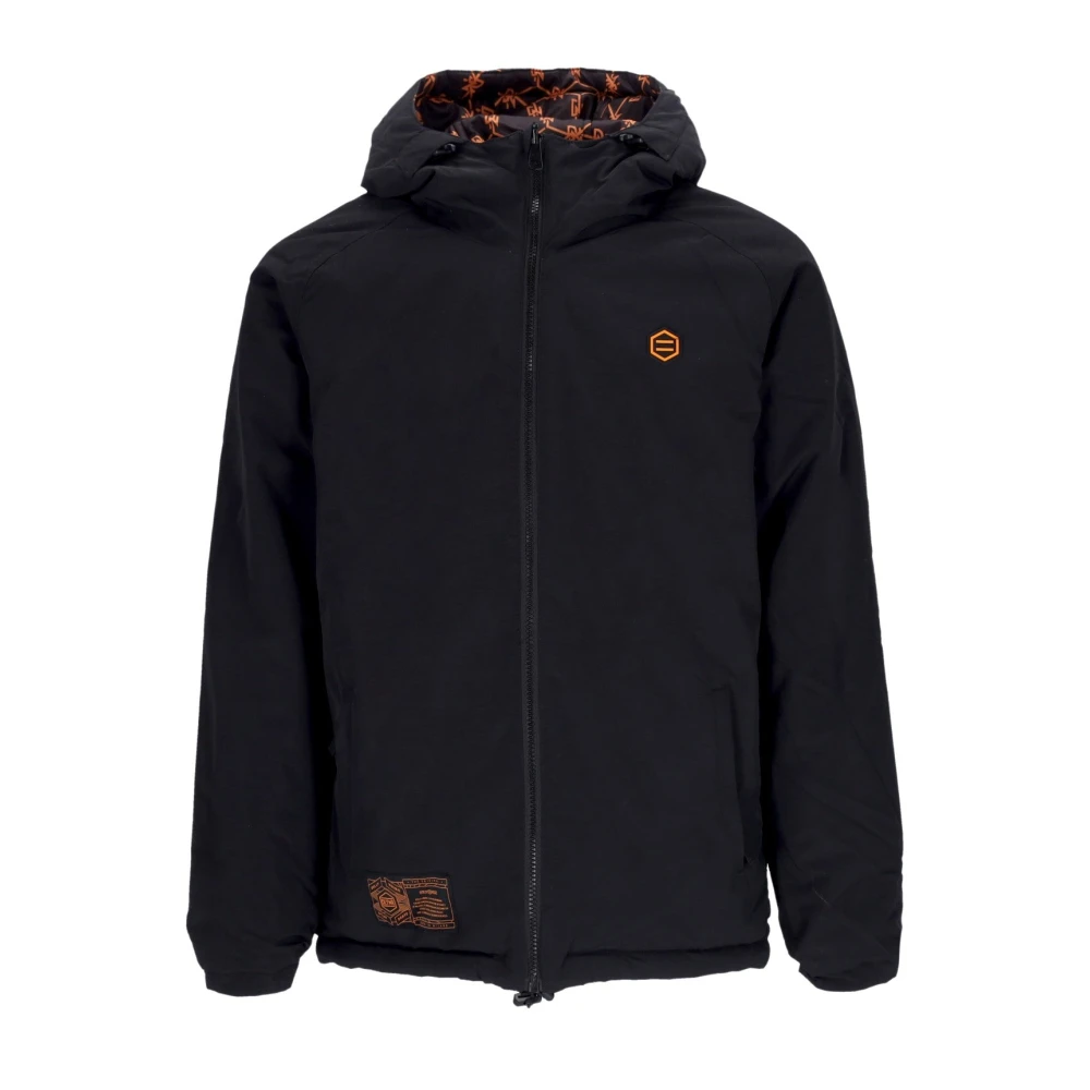 Dolly Noire Black Winter Jackets, Male, Xl, Monogram Reversible Padded Jacket