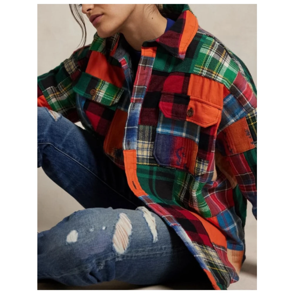 Polo Ralph Lauren Oversized Patchwork Shirt Multicolor Dames