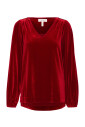 blouse-rouge-rythmique-a-col-en-v