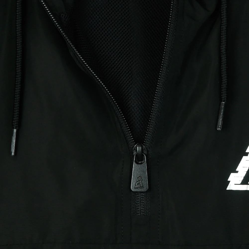 new era Metallic Windbreaker Loslak Zwart Slip-On Black Heren