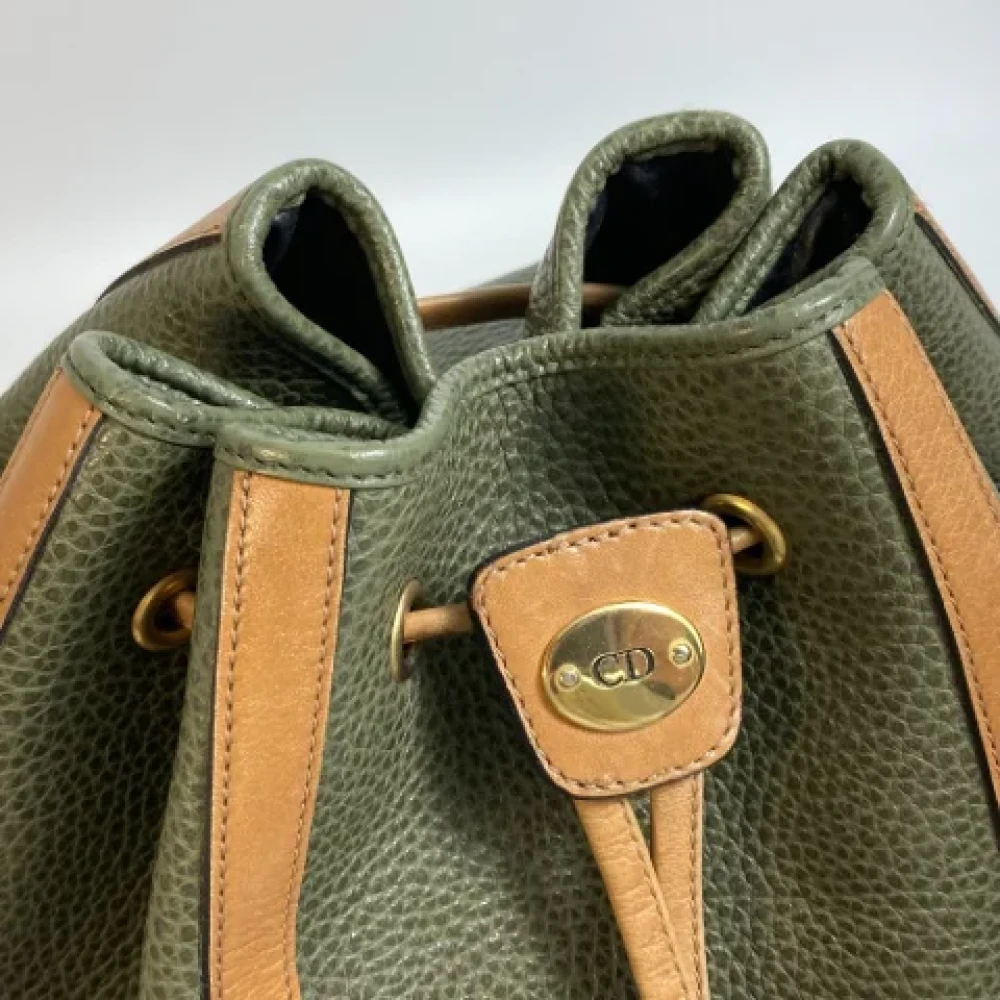 Dior Vintage Pre-owned Leather dior-bags Green Dames