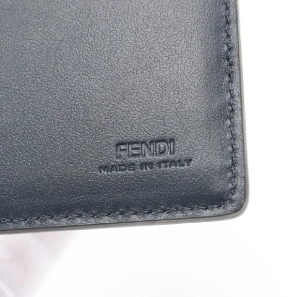 Fendi Vintage Pre-owned Coated canvas wallets Blue Heren