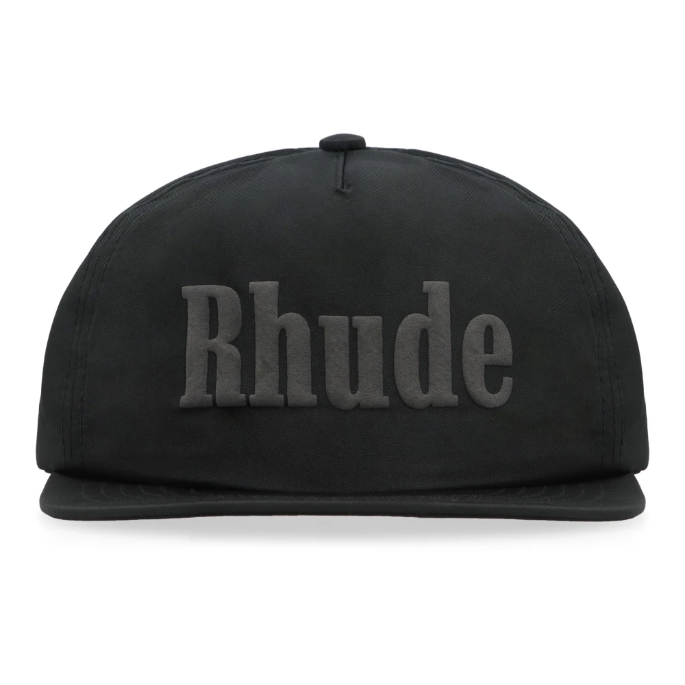 Rhude Baseballpet met Platte Klep en Logo Black Heren