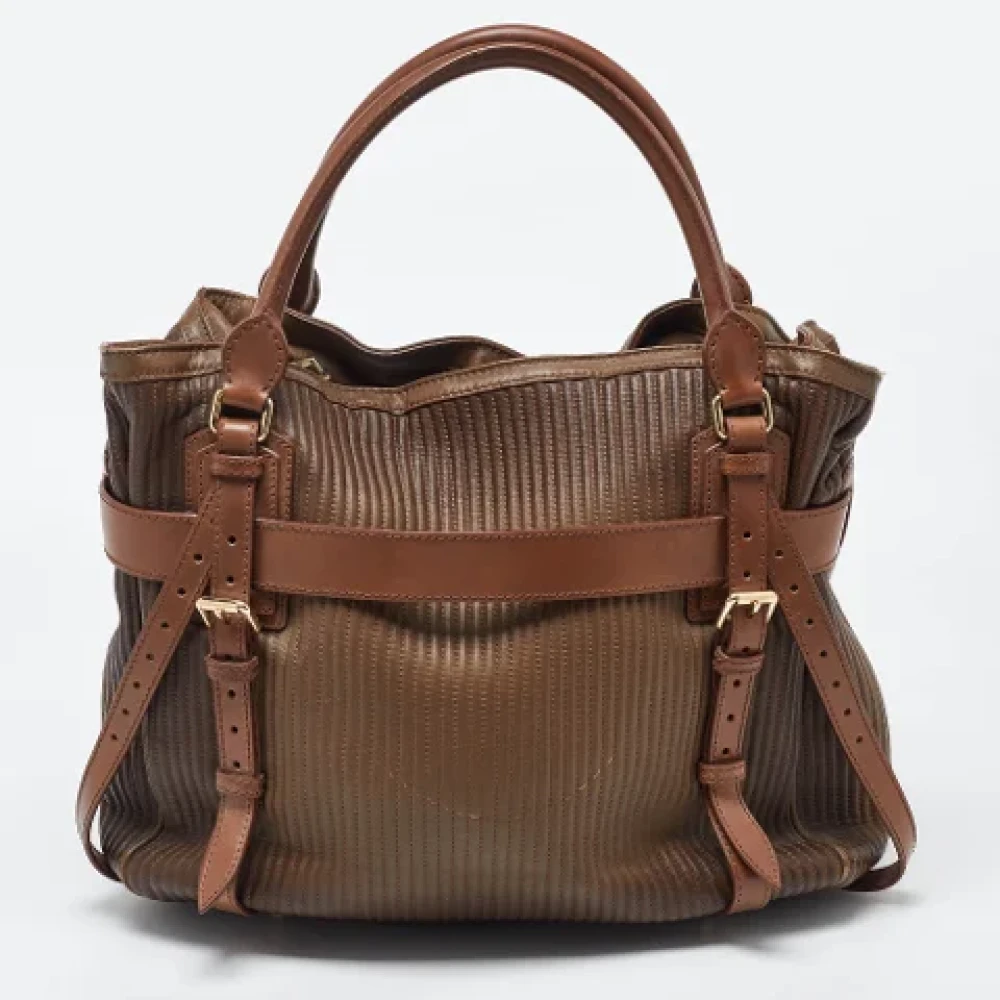 Burberry Vintage Pre-owned Leather totes Brown Dames