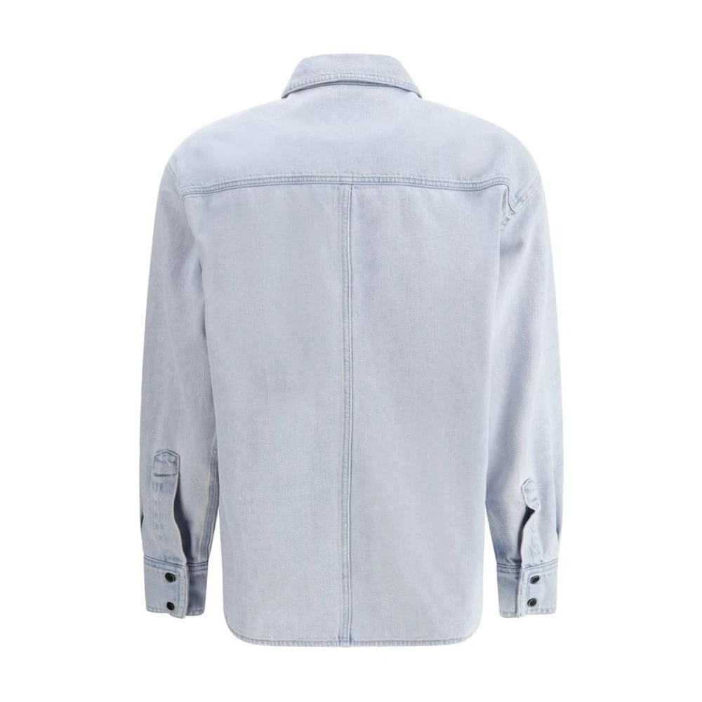 Isabel Marant Étoile Denim Shirt Jacket met Snap Sluiting Blue Dames