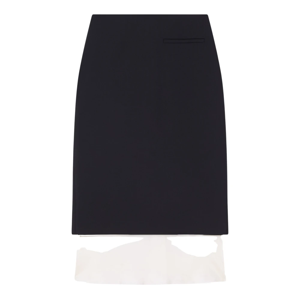 Róhe Hoge Taille Pencil Skirt Zwart Black Dames