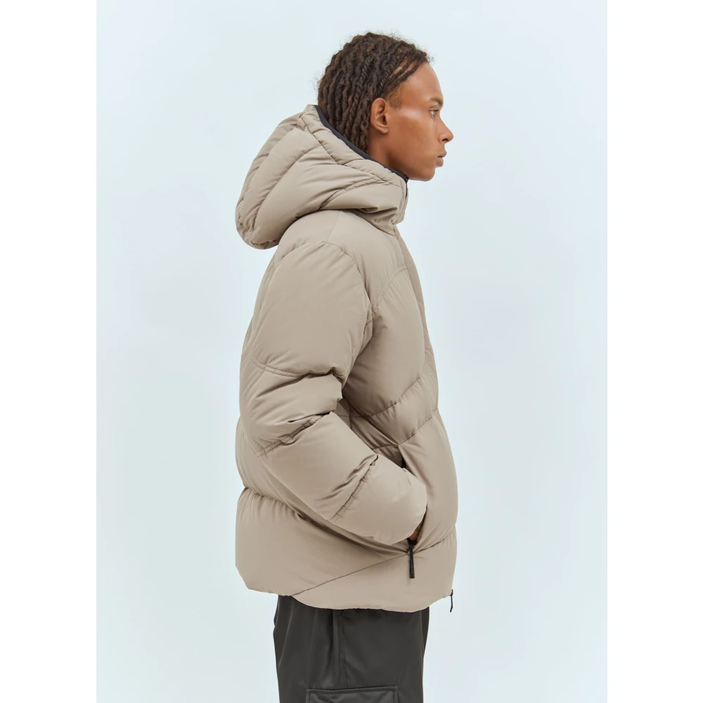 Moncler Matte Finish Kort Donsjack Beige Heren