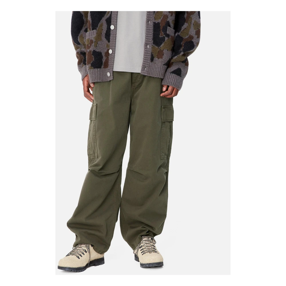 Carhartt WIP Cargo broek met relaxte pasvorm Green Heren