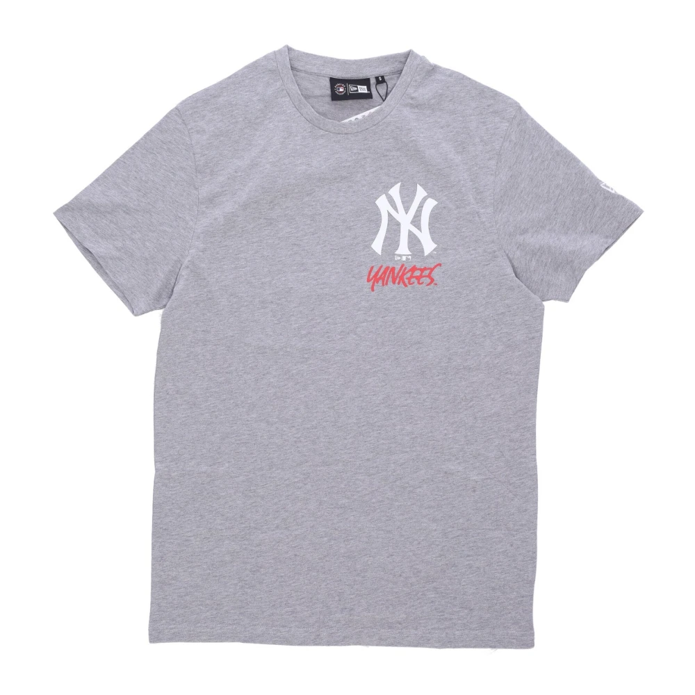 New era Yankees Logo Grafisch T-shirt Gray Heren