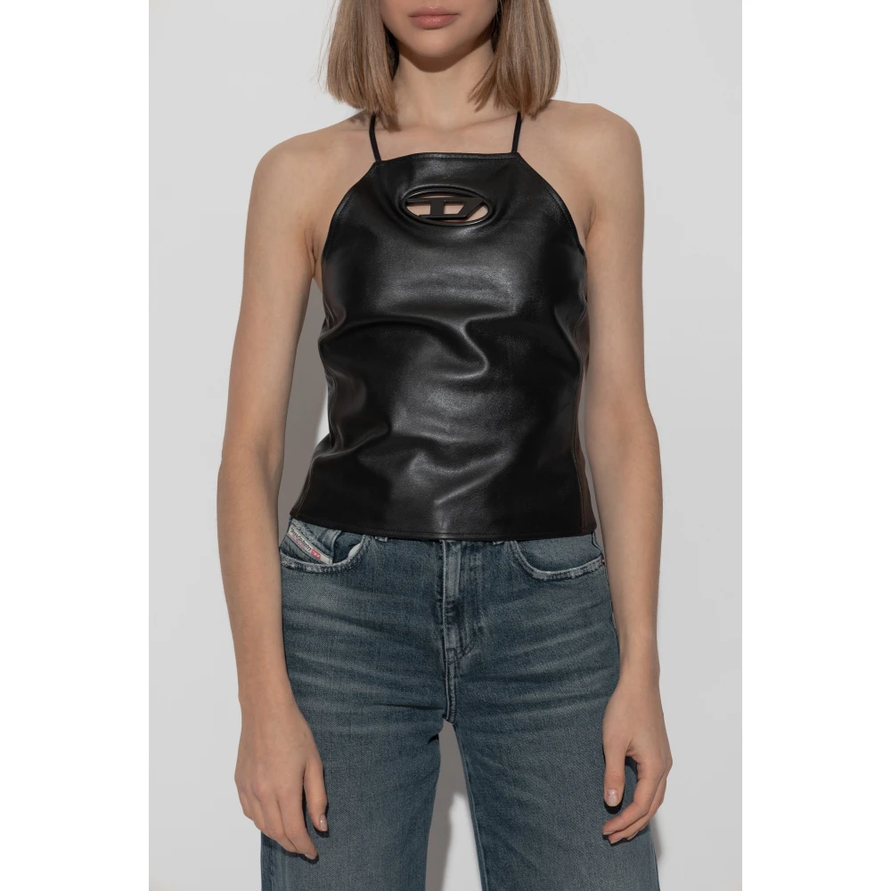 Diesel Top L-Luvia Black Dames