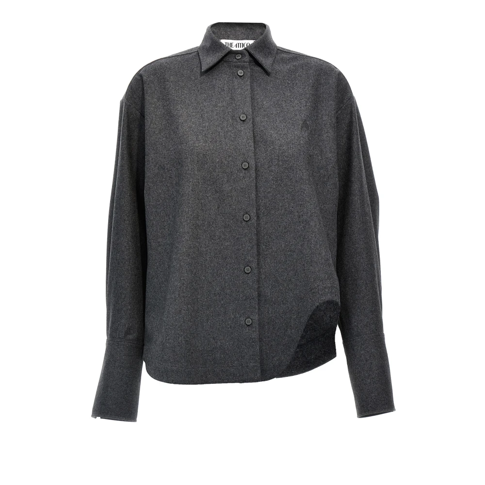 The Attico Women's Gray Eliza Shirt - Shirts - Xs - Blouses & Shirts