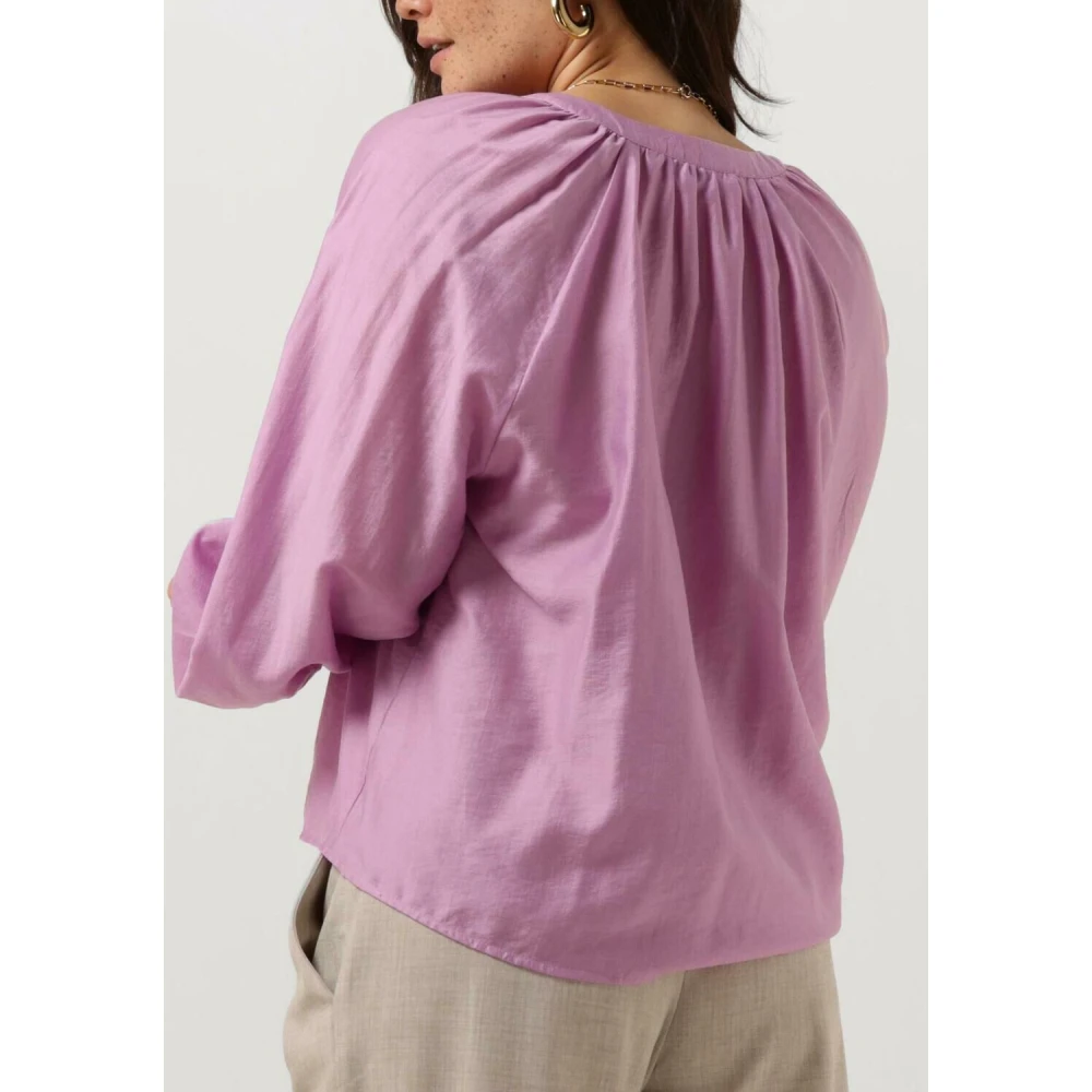moss copenhagen Paarse Romina Top Elegante Vrouwelijke Blouse Purple Dames