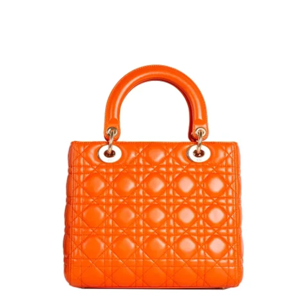 Dior Vintage Pre-owned Leather dior-bags Orange Dames