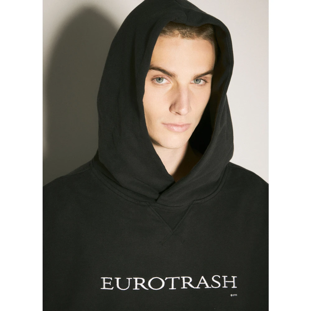 Eytys Geborduurde Hoodie van Katoen Black Heren