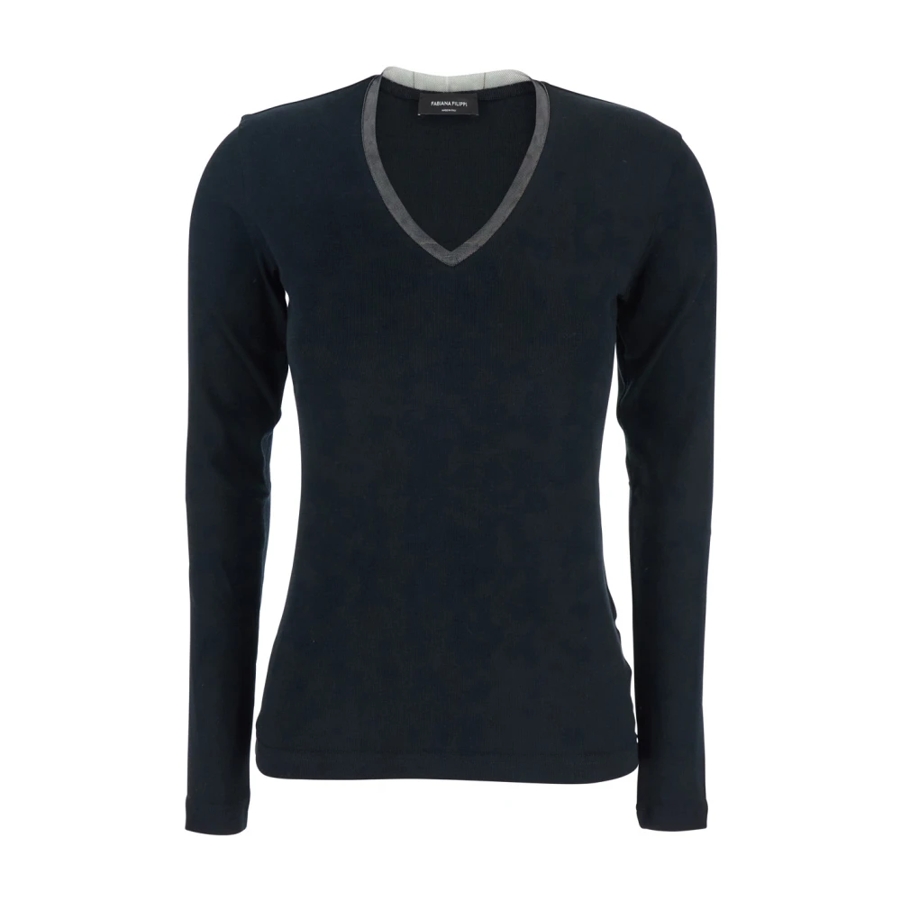 Knitwear > V-neck Knitwear - - Fabiana Filippi - Modalova