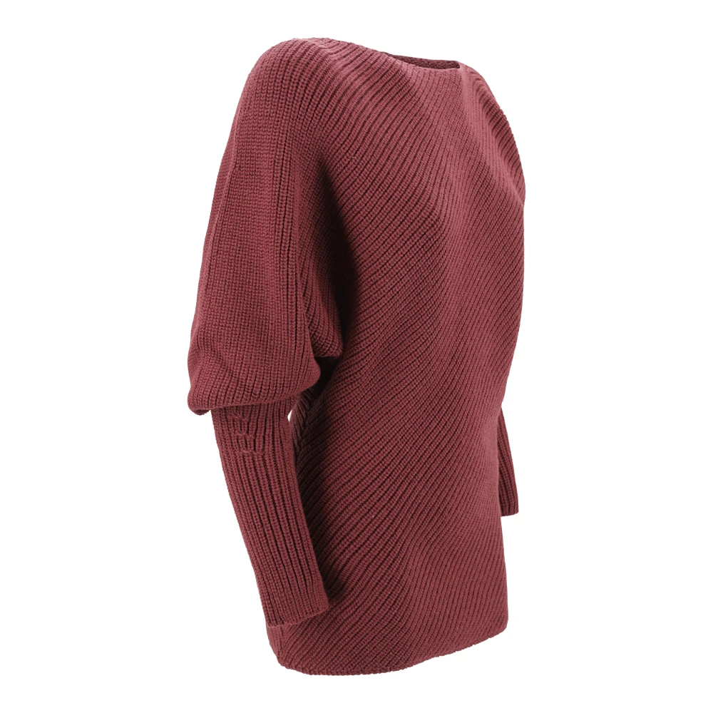 Philosophy di Lorenzo Serafini Chunky Ribbed Batwing Sweater Red Dames