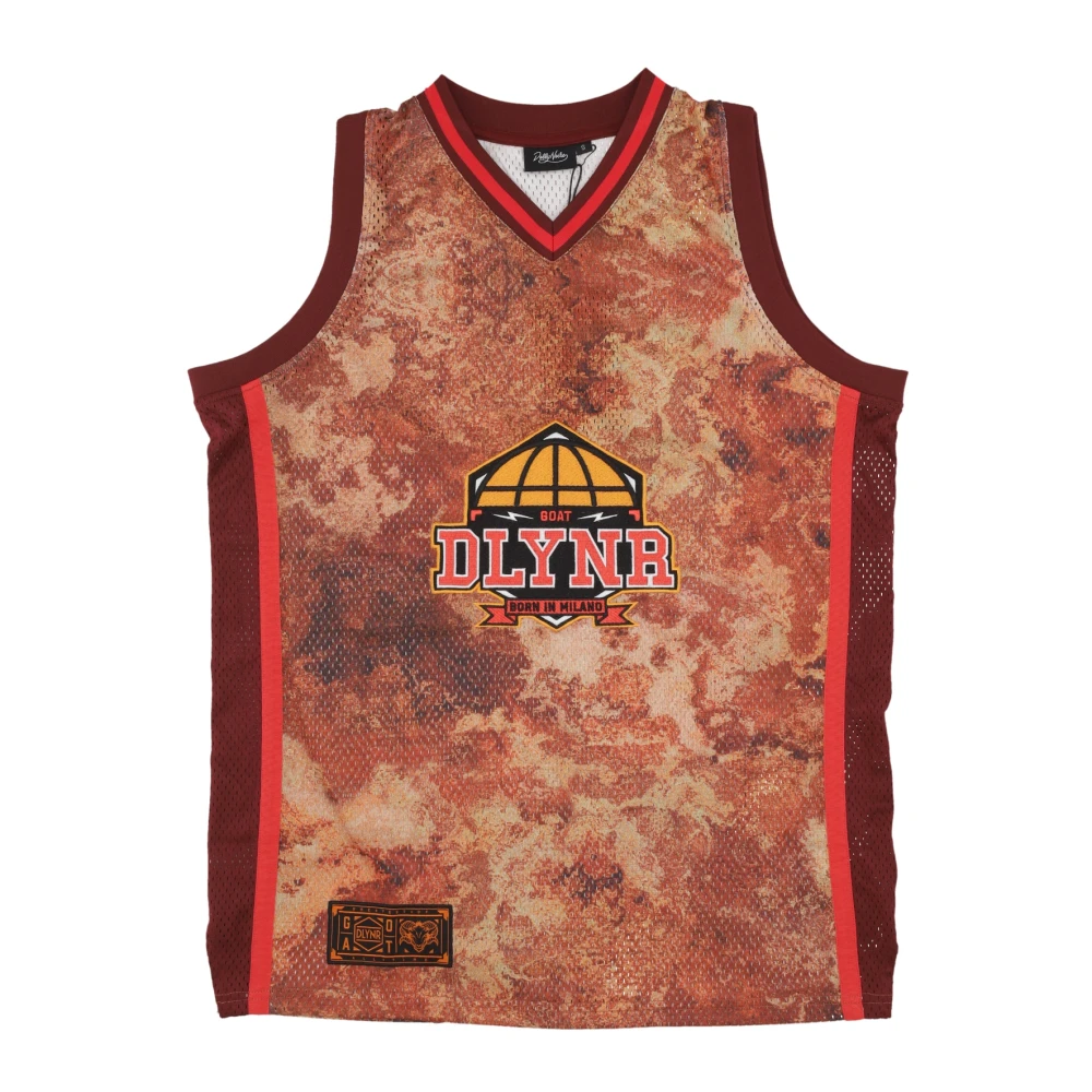 Dolly Noire Basketbal Mesh Tanktop Oranje Multicolor Heren