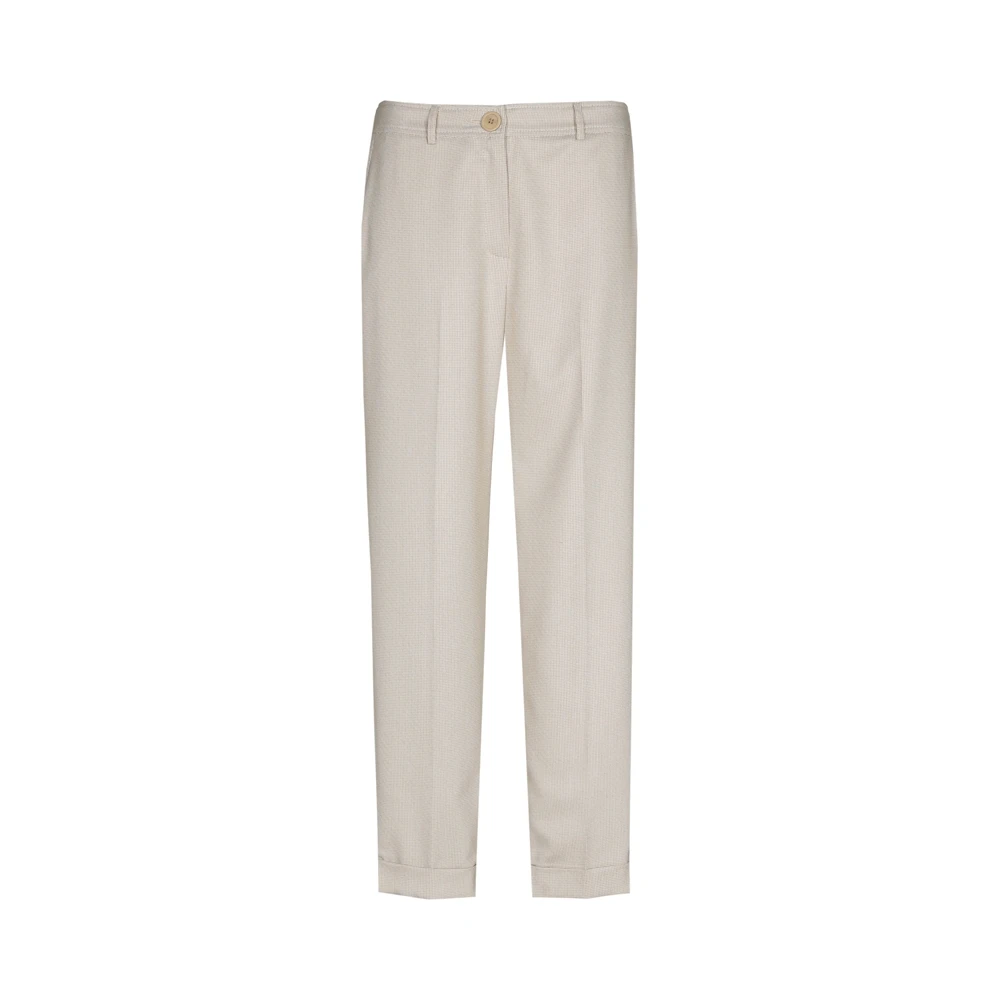 Marie Méro Beige 7 8 Broek met Zakken Beige Dames