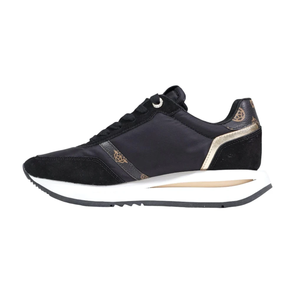 Guess Women's Black Sneakers, 3 Uk, Eagar Trainers