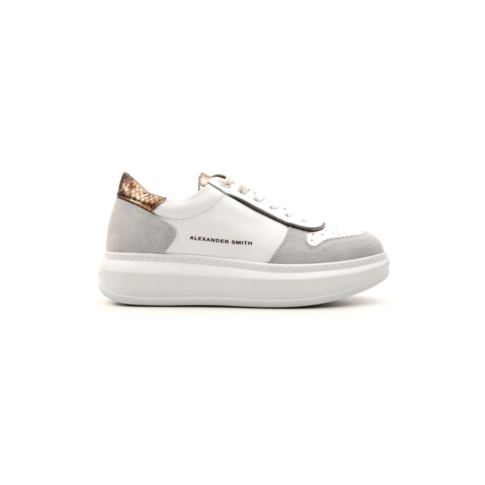 Alexander Smith Witte/Bronzen Sneakers voor Casual Gebruik Dames Schoenen