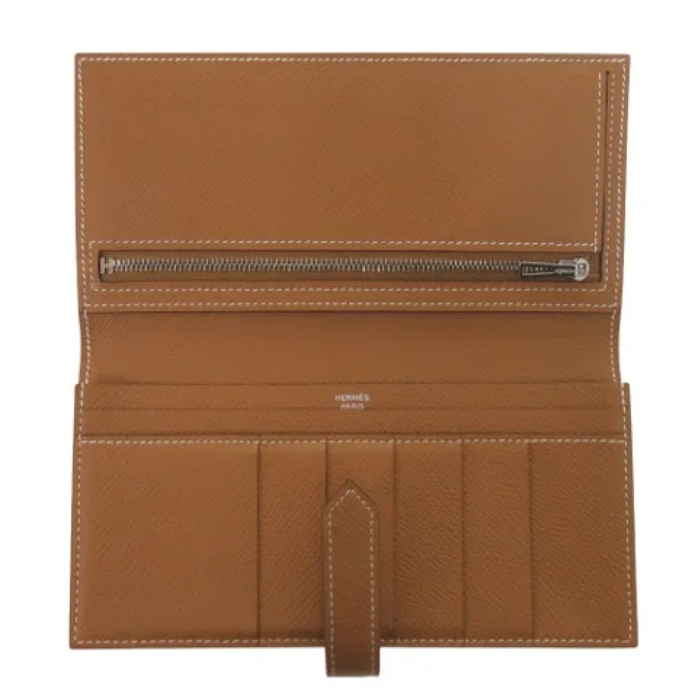 Hermès Vintage Pre-owned Leather wallets Brown Dames