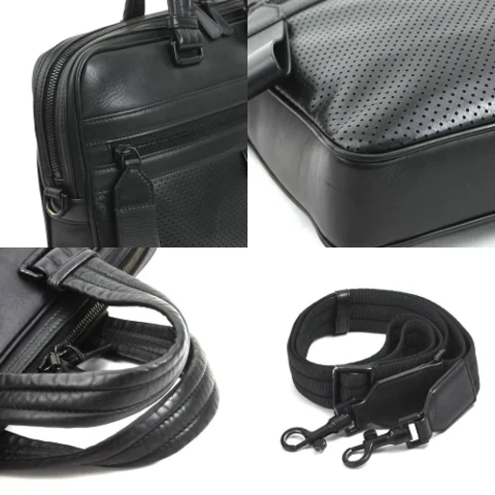 Bottega Veneta Vintage Pre-owned Leather handbags Black Heren