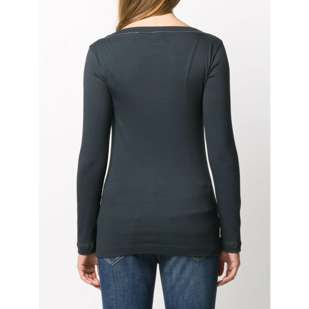 BRUNELLO CUCINELLI Blauwe Sweatshirt Damesmode Aw24 Blue Dames