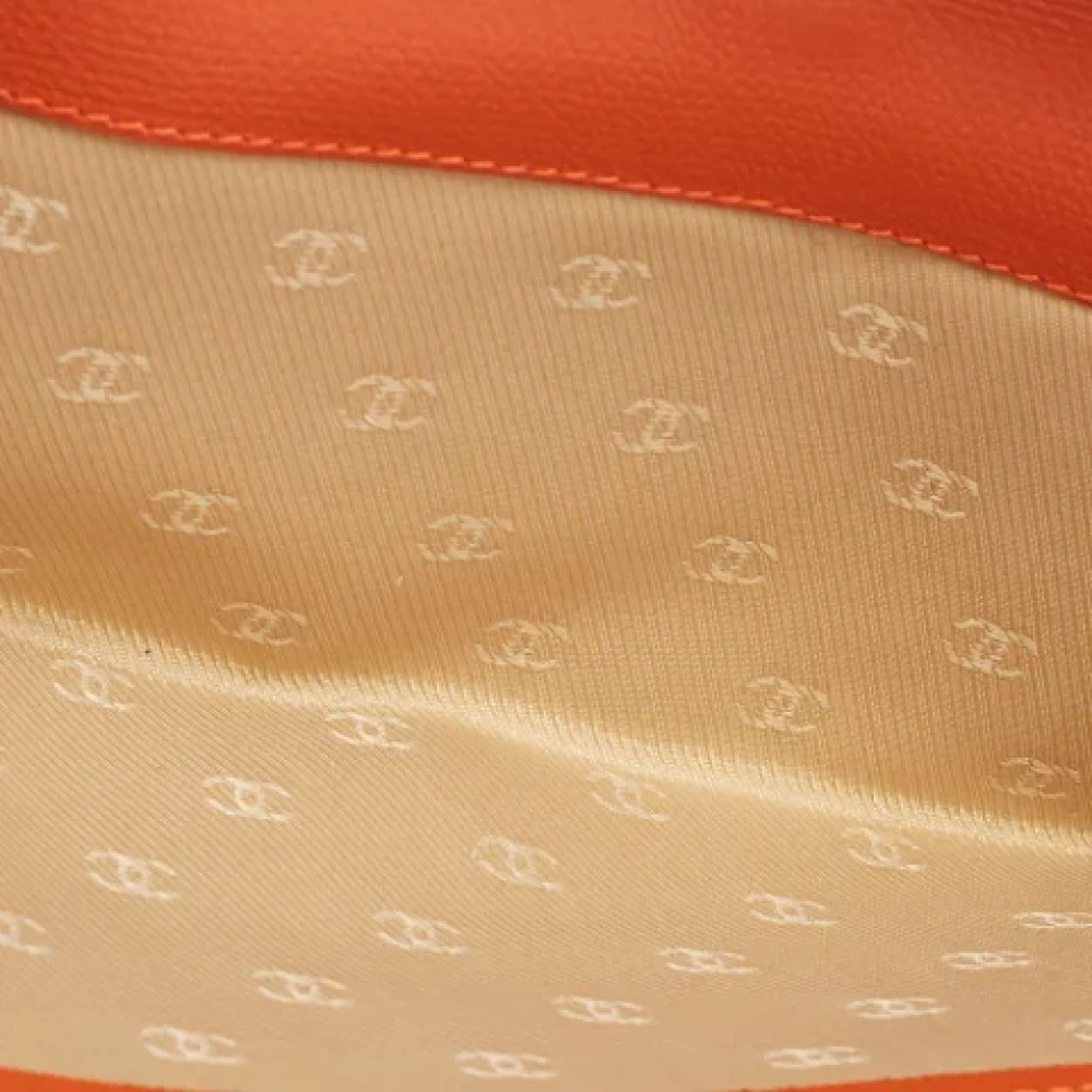 Chanel Vintage Pre-owned Leather wallets Orange Dames