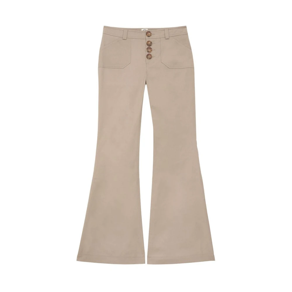 Ines De La Fressange Paris Charlotte ljusa beige byxor Beige, Dam