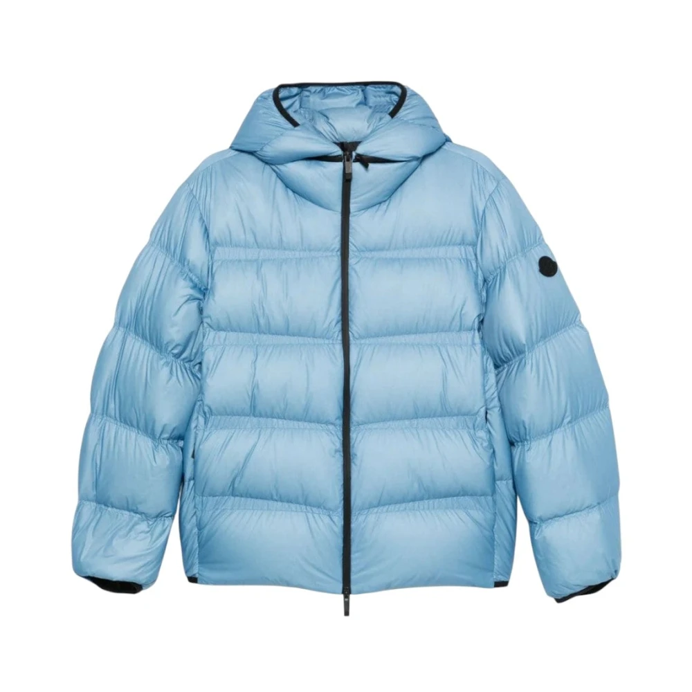 Moncler Korte donsjas in Lichtblauw Blue Heren