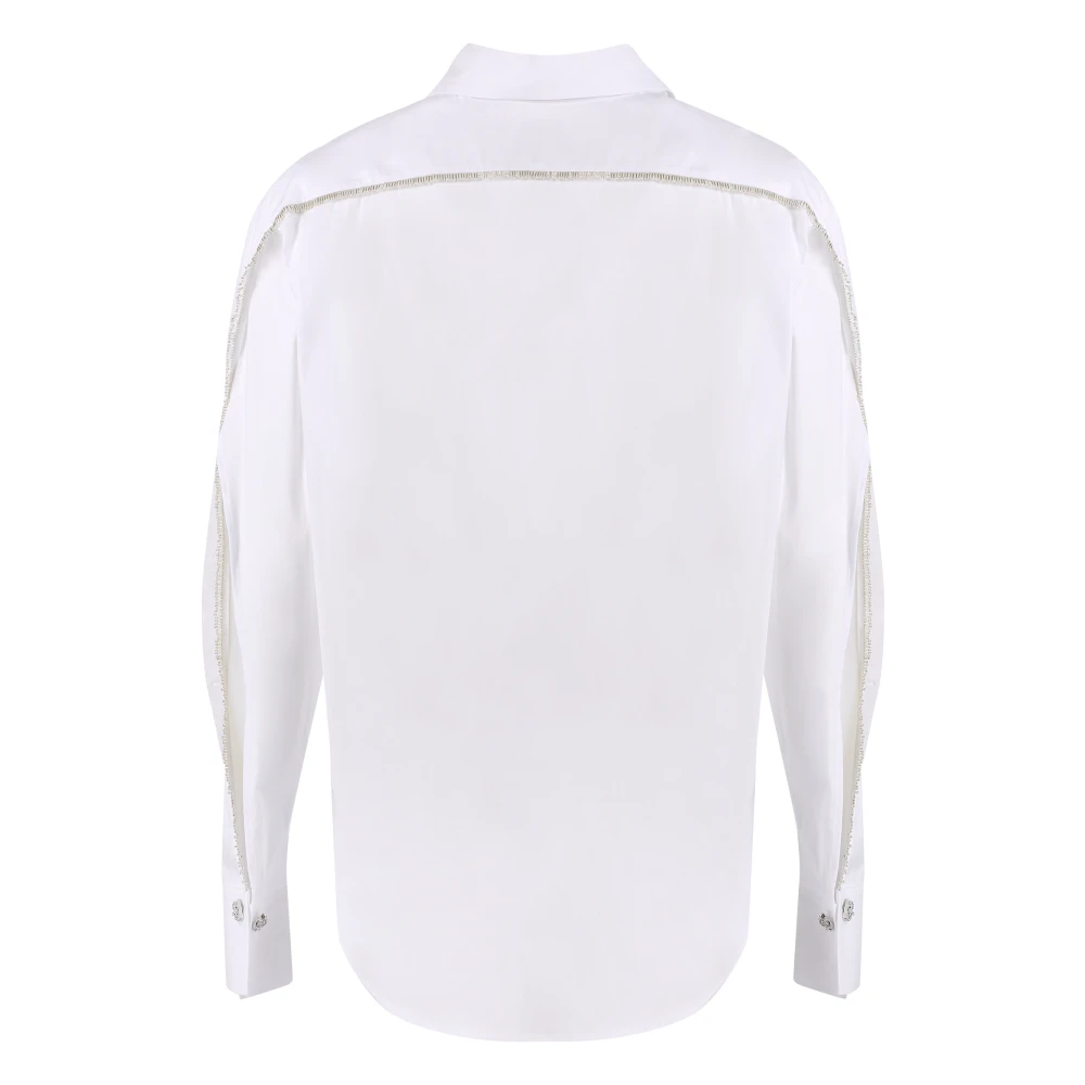 Genny Geborduurde Poplin Overhemd White Dames
