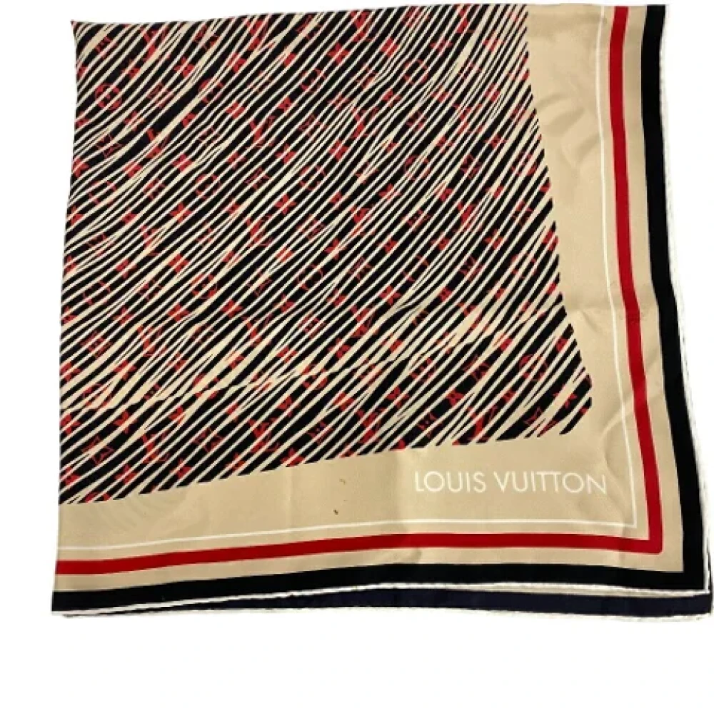 Louis Vuitton Vintage Pre-owned Fabric scarves Beige Dames