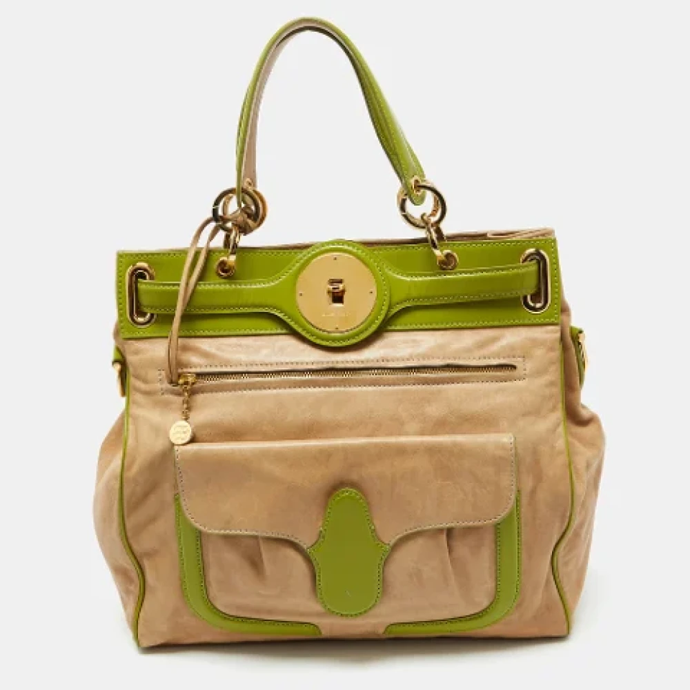 Balenciaga Vintage Pre-owned Leather balenciaga-bags Beige Dames