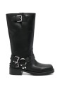 black-leather-buckle-detail-boots