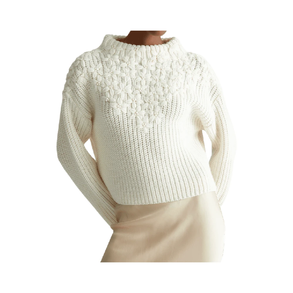 Liu Jo Witte Ster Gesloten Trui White Dames