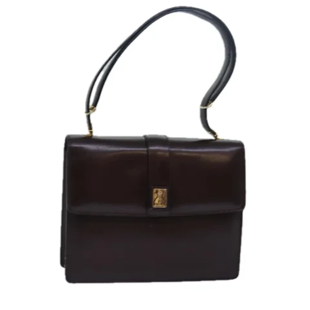 Burberry Vintage Pre-owned Leather handbags Brown Dames