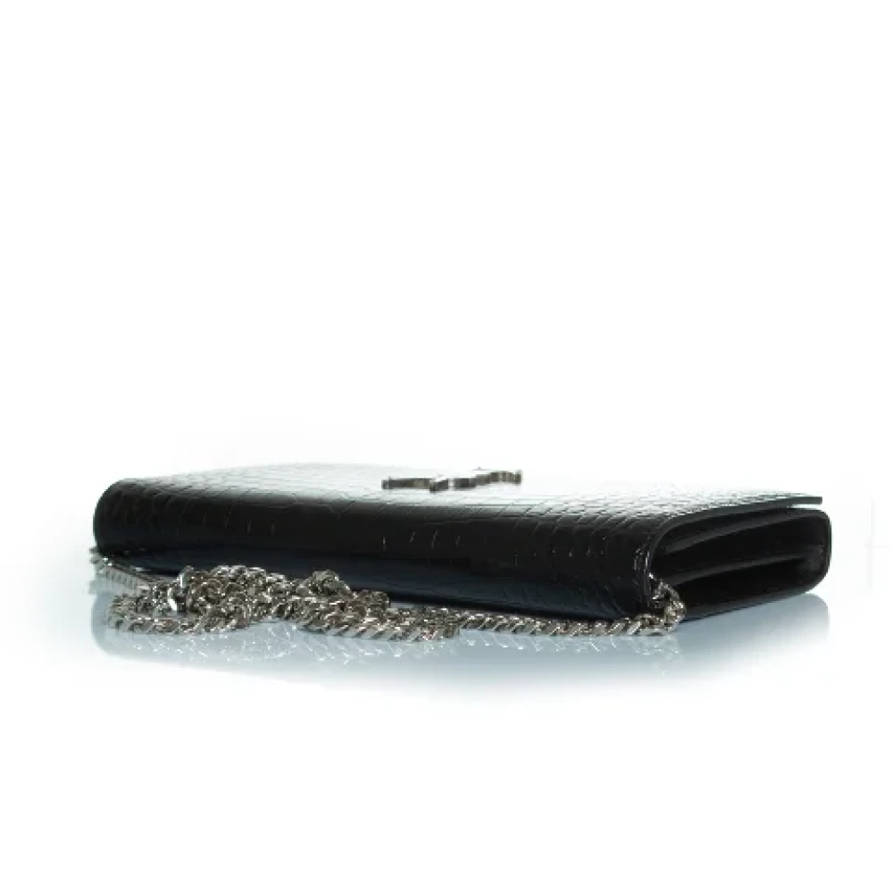 Saint Laurent Vintage Pre-owned Leather clutches Black Dames