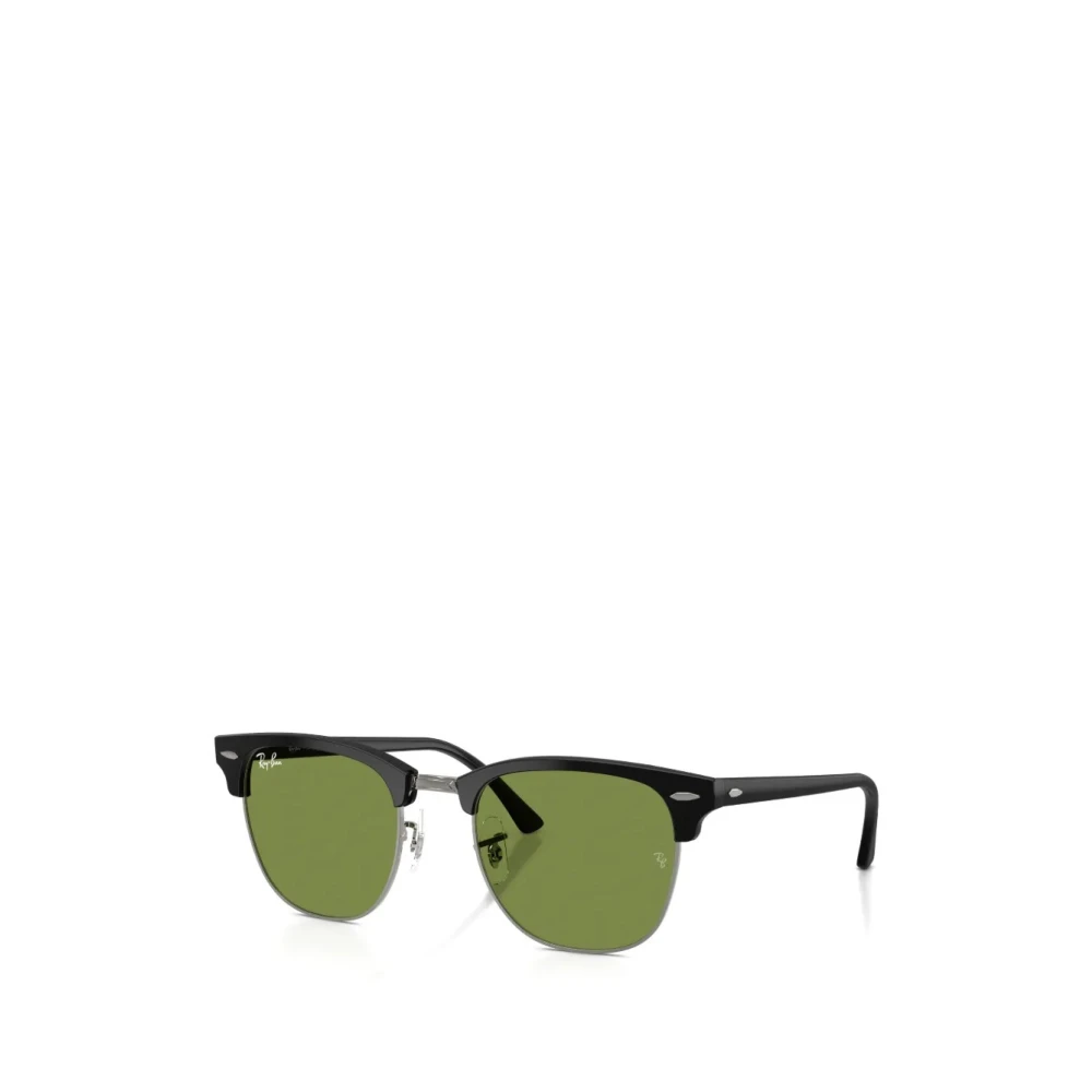 Ray - Ban Unisex Black/Green Rb3016 Clubmaster 601S4e Sunglasses Acetate Squared Normal - Image 6