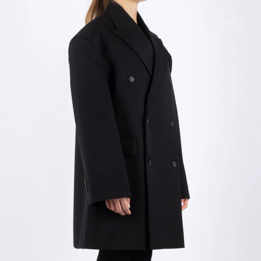 Wardrobe.nyc Zwarte wollen jas Black Dames