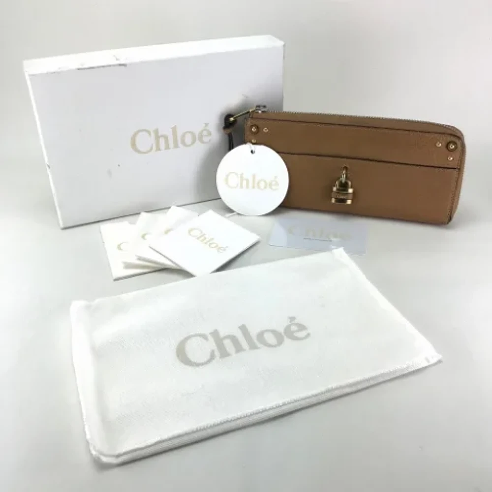 Chloé Pre-owned Leather wallets Brown Dames