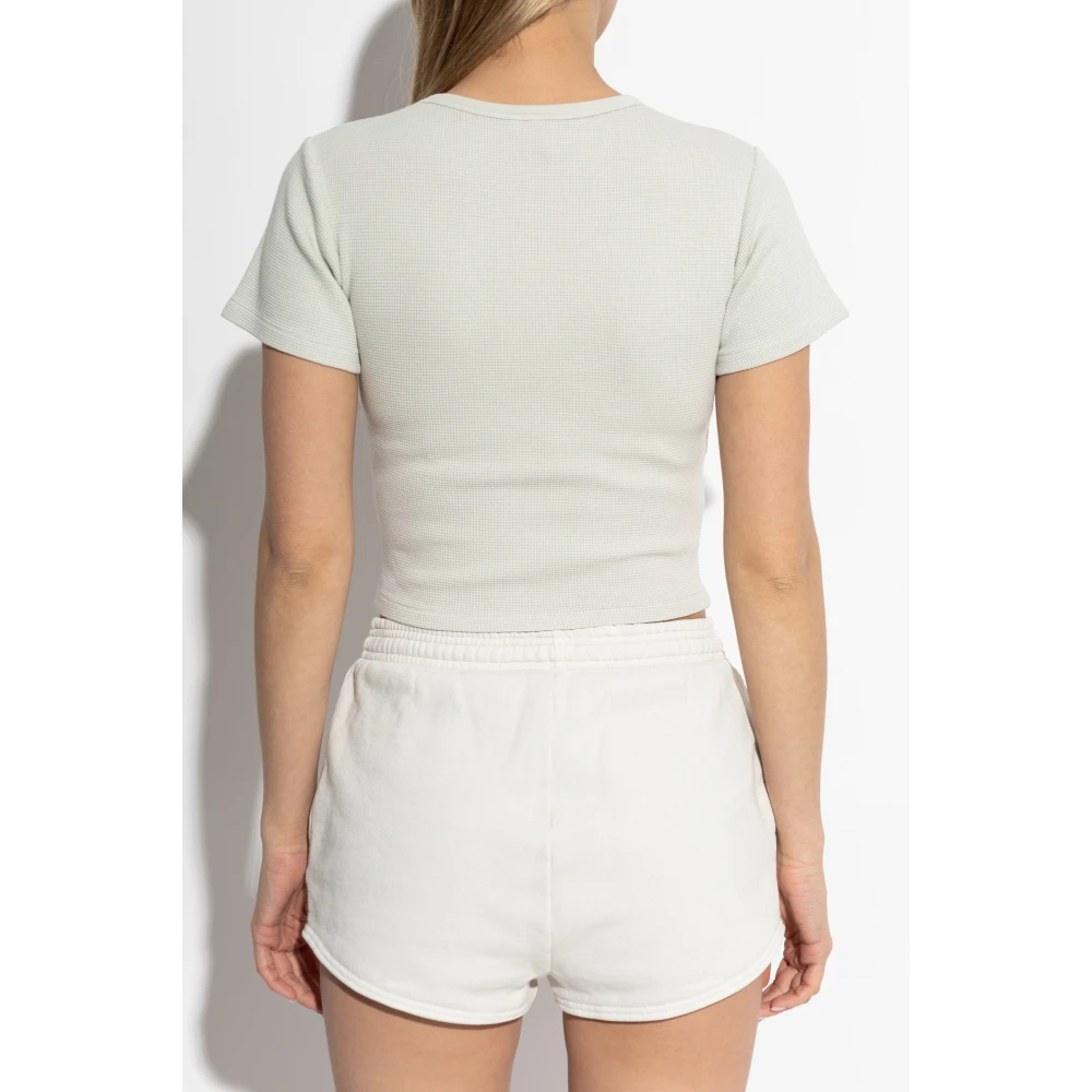 Entire Studios T-shirt Micro Waffle Gray Dames