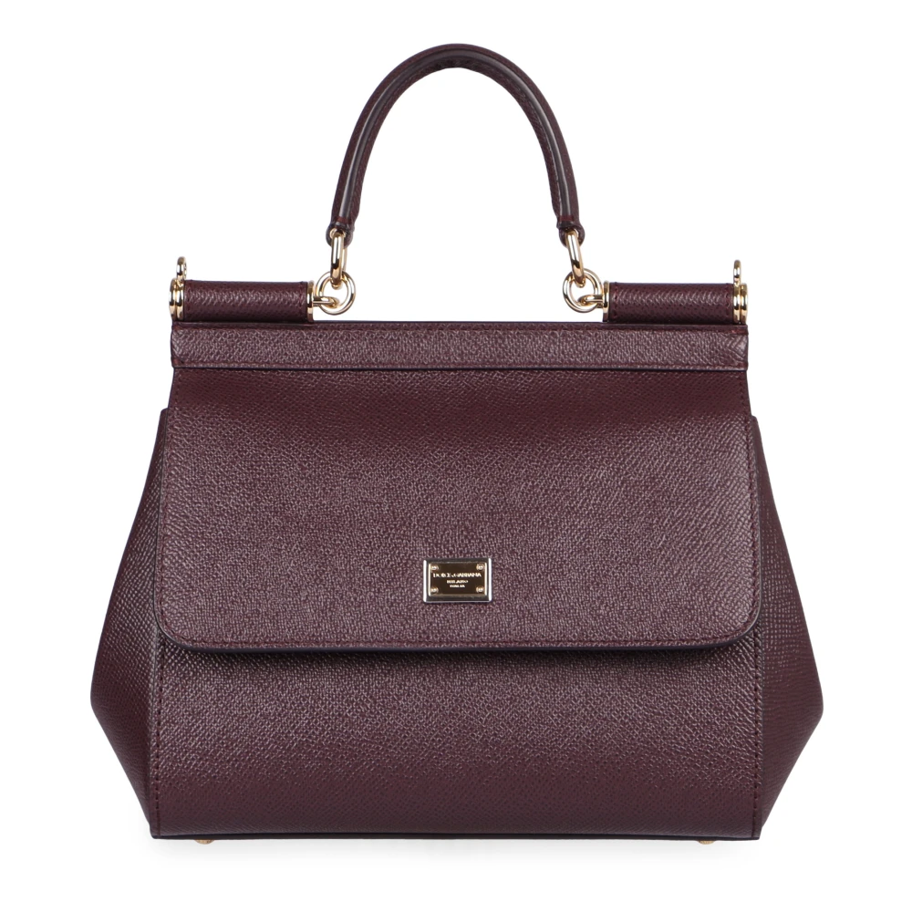 Dolce & Gabbana Women's Purple Handbags, One Size, Leather Handbag With Dauphine Print
