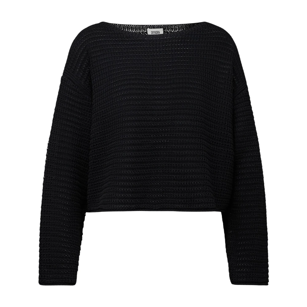 Drykorn Women's Black Imenia_2 Pullover - Round-Neck Knitwear - Xs - Knitwear