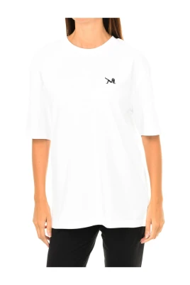 T-shirt med korta ärmar och broderad detalj