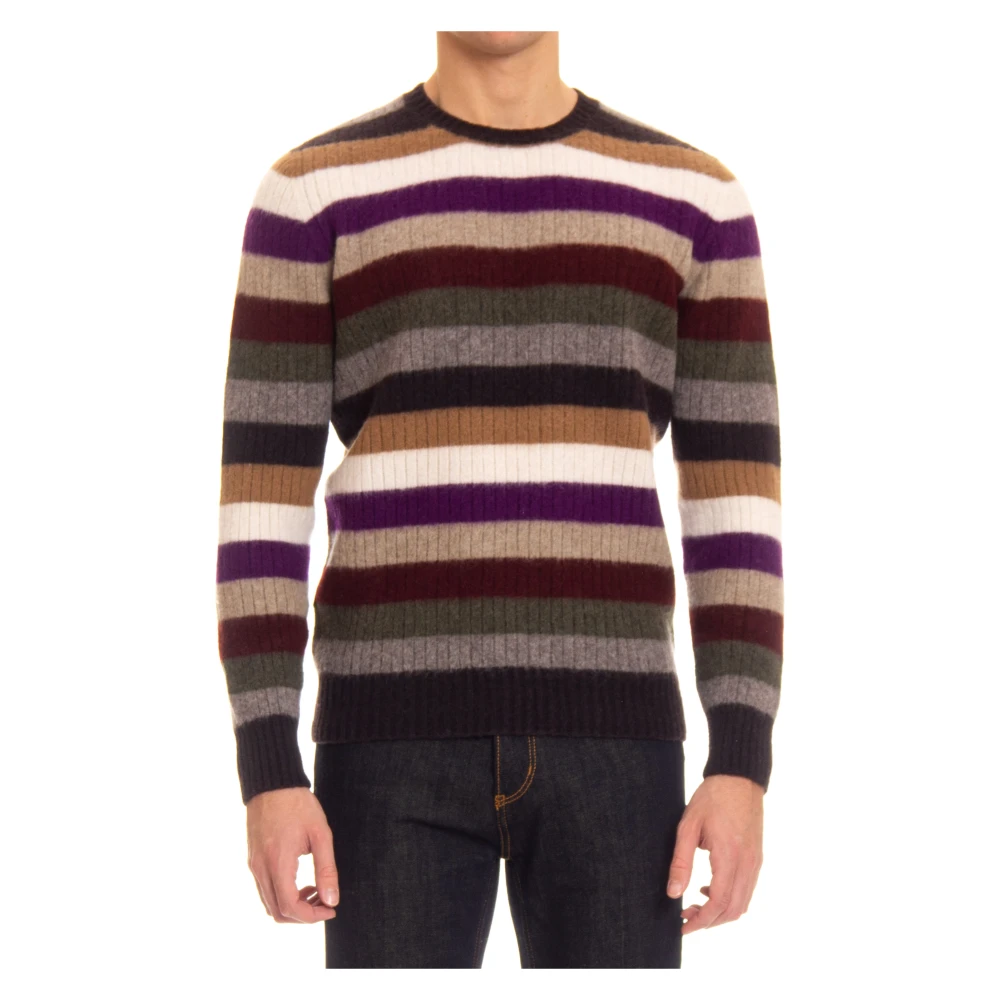 Drumohr Men's Multicolor Multicolour Striped Jumpers - Round-Neck Knitwear - 2XL - Knitwear