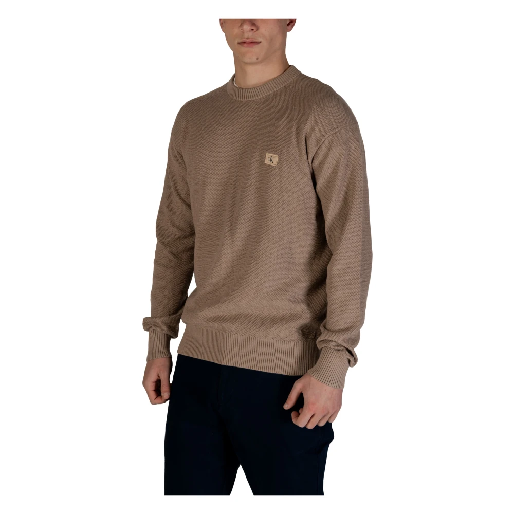 Calvin Klein Jeans Heren Sweatshirt Lente Zomer Collectie Beige Heren