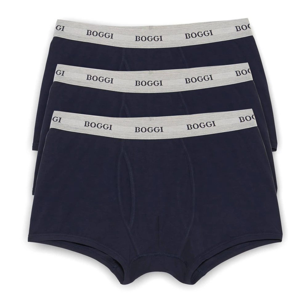 Boggi Milano Herr Blå Underkläder Xl, Bomull, Stretch Cotton Jersey Boxer Shorts
