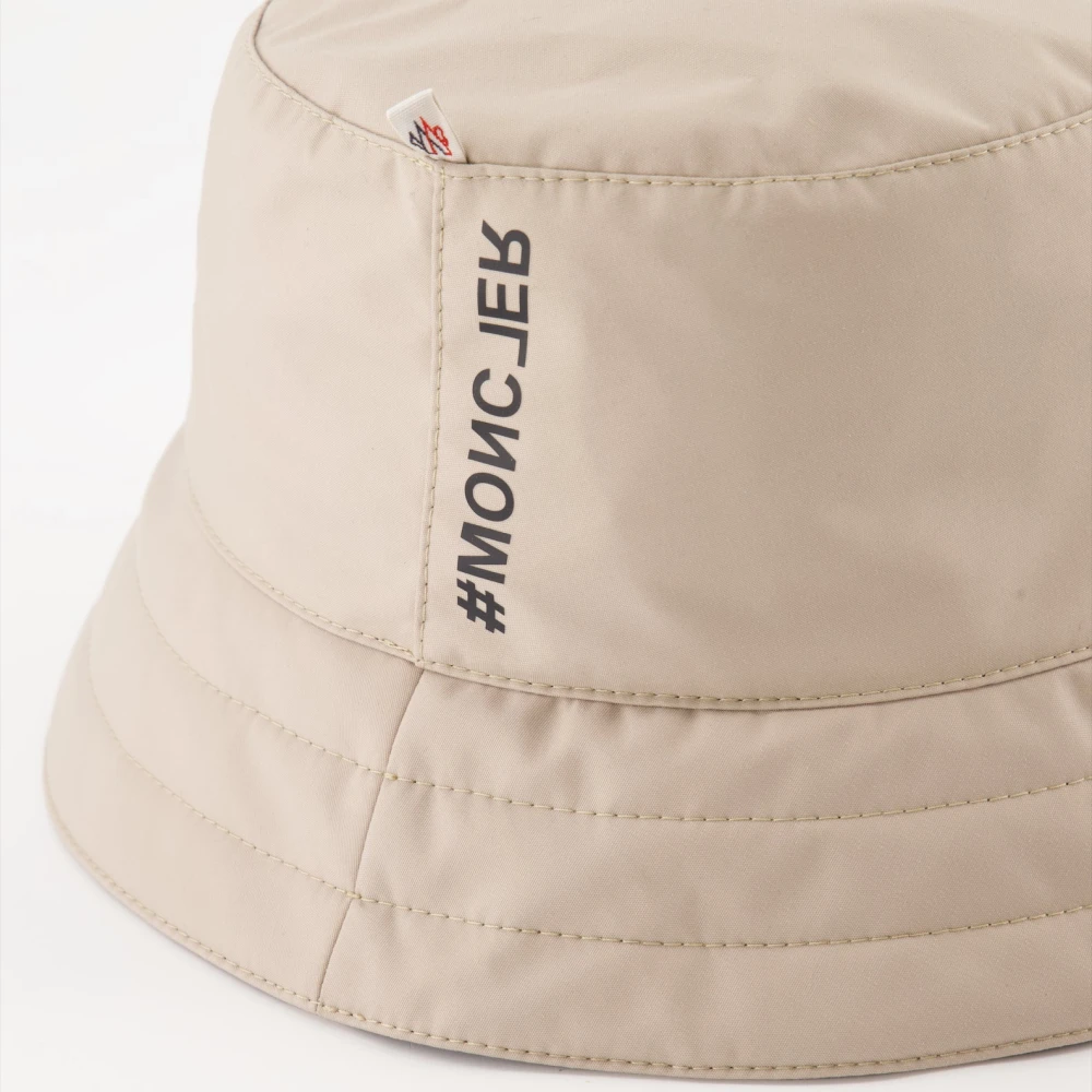 Moncler Gewatteerd Logo Patch Jack Beige Dames